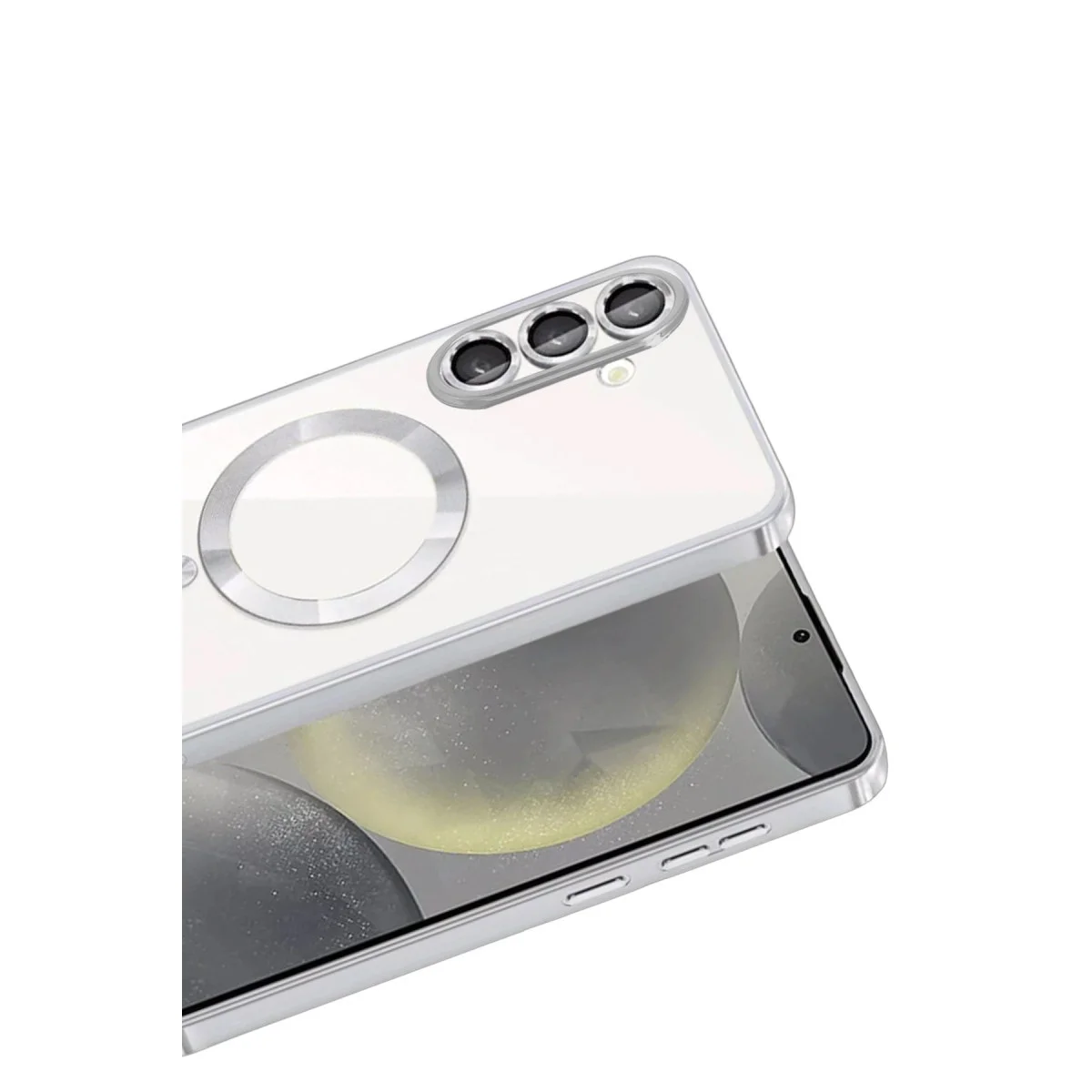 Samsung Galaxy A57 5g Kross Magneticsafe Kapak - Gümüş Samsung Galaxy A57 5g Kross Magneticsafe Kapak - Gümüş