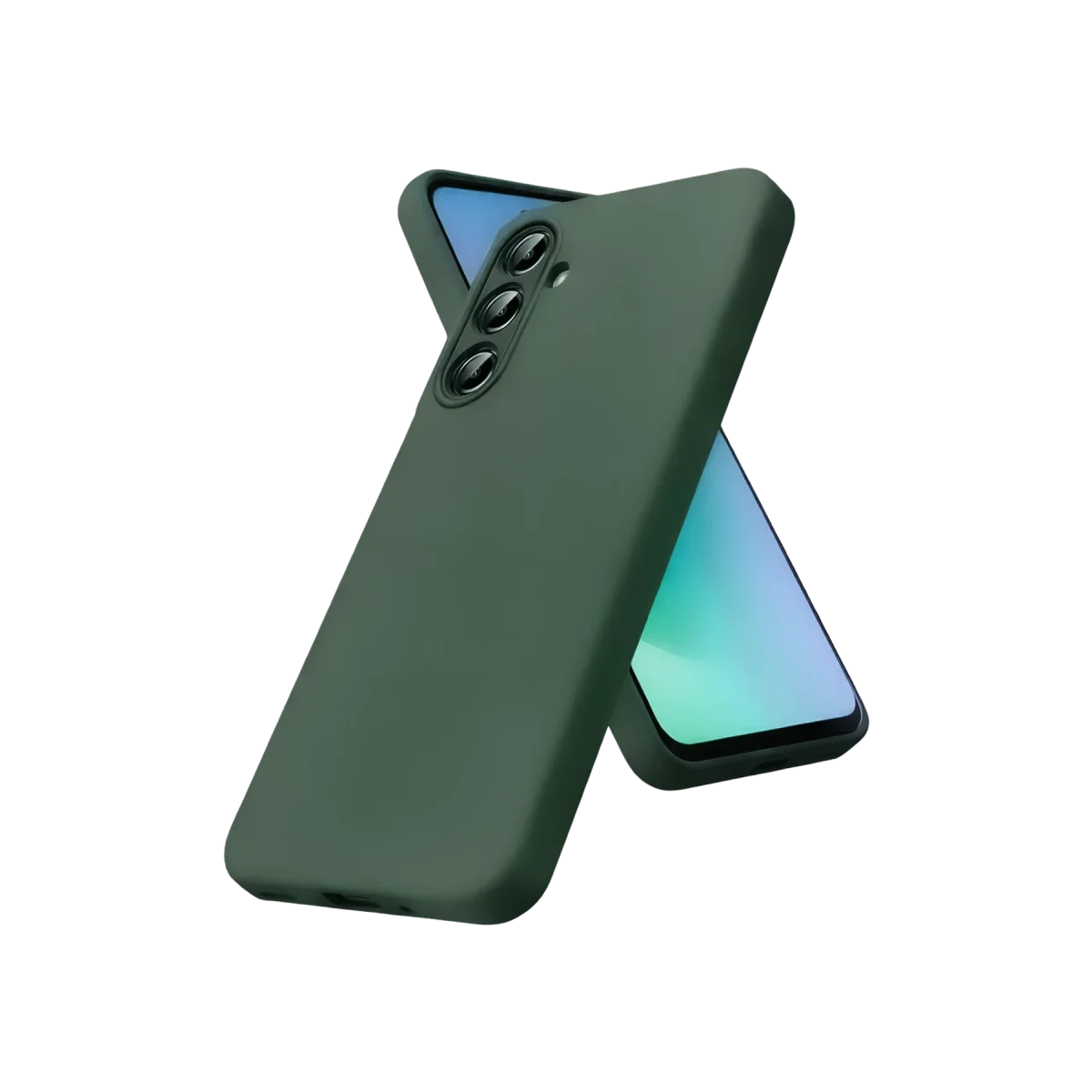Samsung Galaxy A57 5G Nano içi Kadife Silikon - Koyu Yeşil