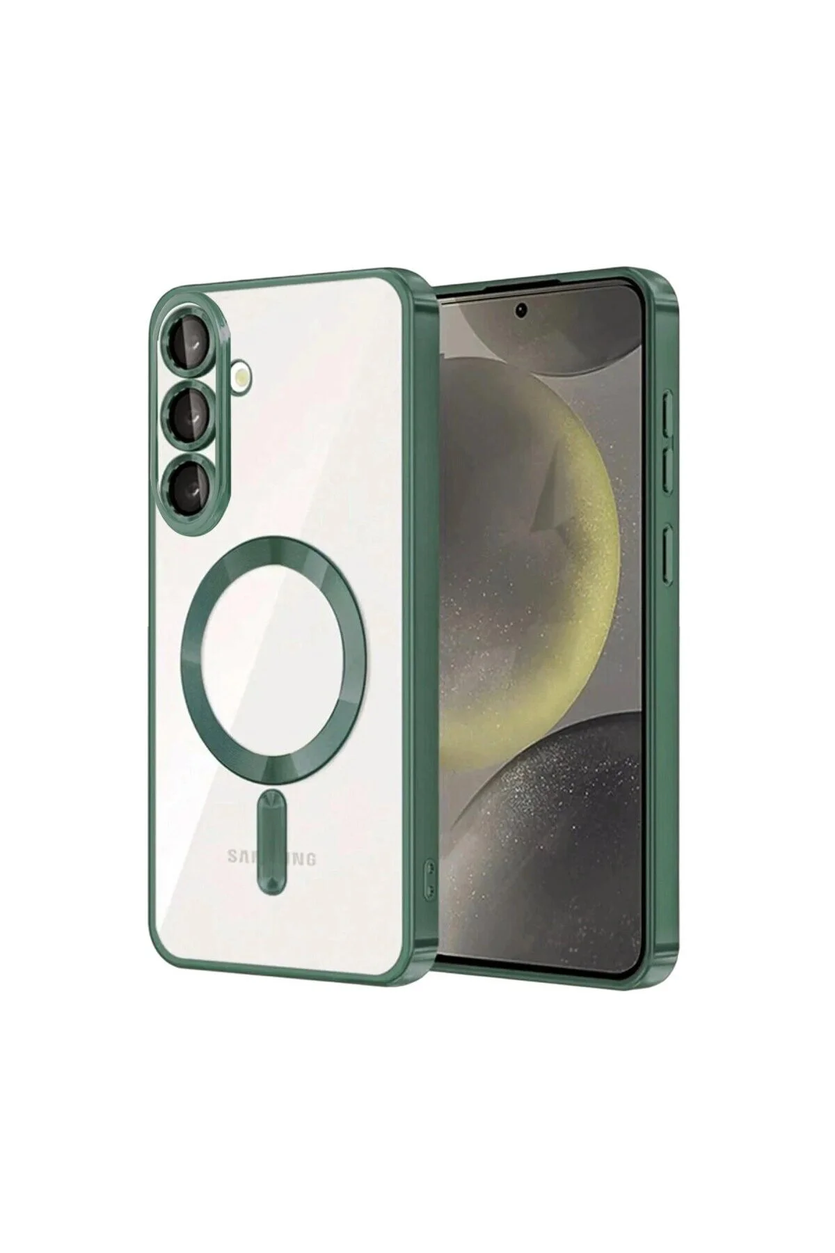 Samsung Galaxy A57 5g Kross Magneticsafe Kapak - Koyu Yeşil Samsung Galaxy A57 5g Kross Magneticsafe Kapak - Koyu Yeşil