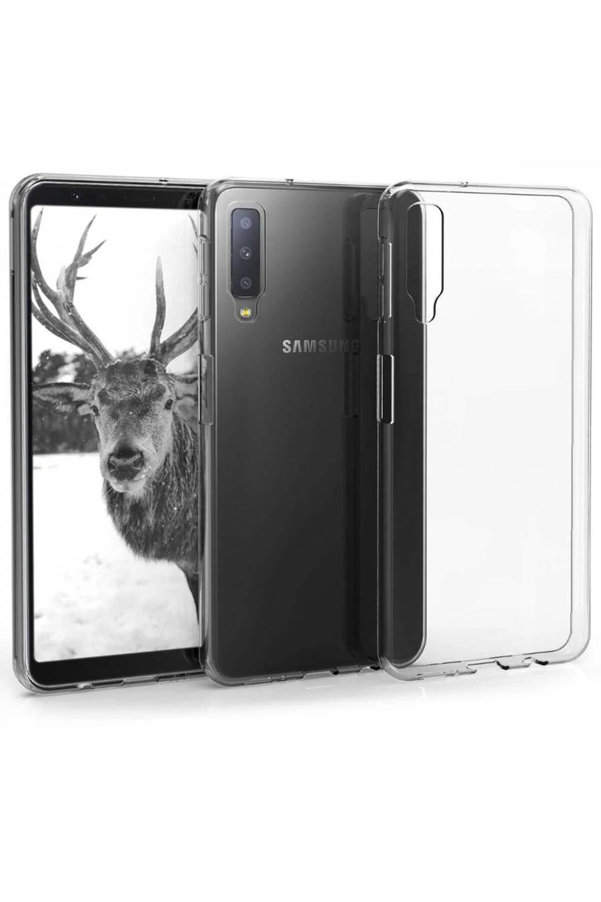 Samsung Galaxy A7 2018 (A750) 2.0 MM Korumalı Silikon Kılıf Şeffa