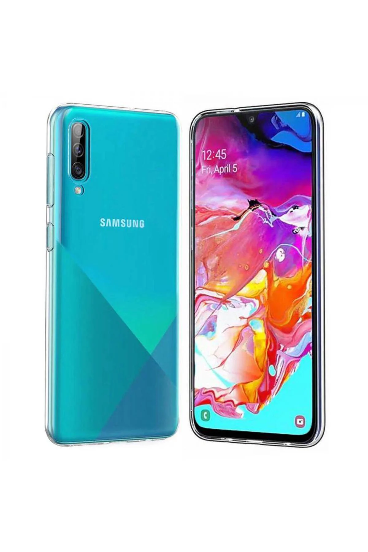 Samsung Galaxy A70 2.0 MM Korumalı Silikon Kılıf Şeffaf