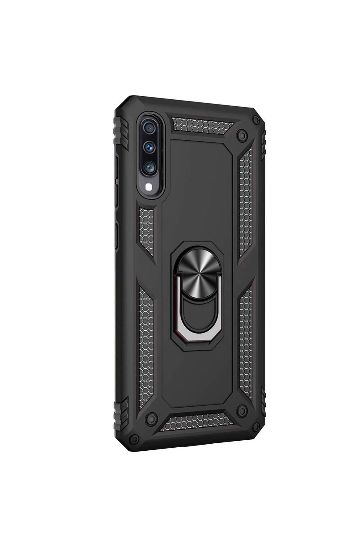 Samsung Galaxy A70 (a705f) Yüzüklü Tank Kılıf Gümüş