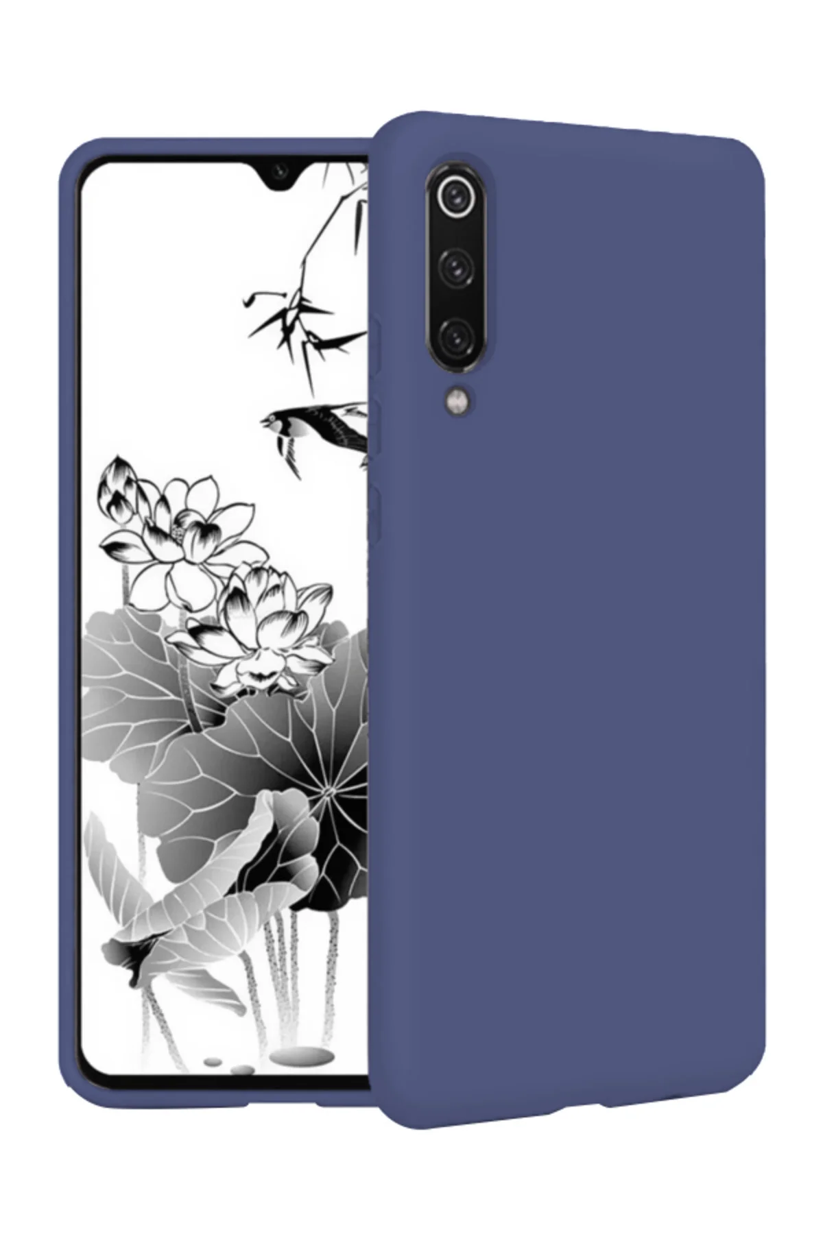 Samsung Galaxy A70 İnce Mat Silikon Kılıf Lacivert