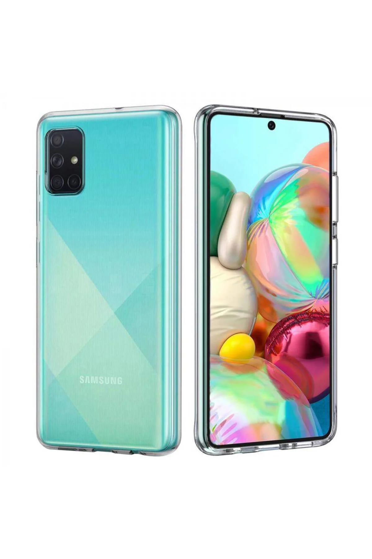 Samsung Galaxy A71 2.0 MM Korumalı Silikon Kılıf Şeffaf