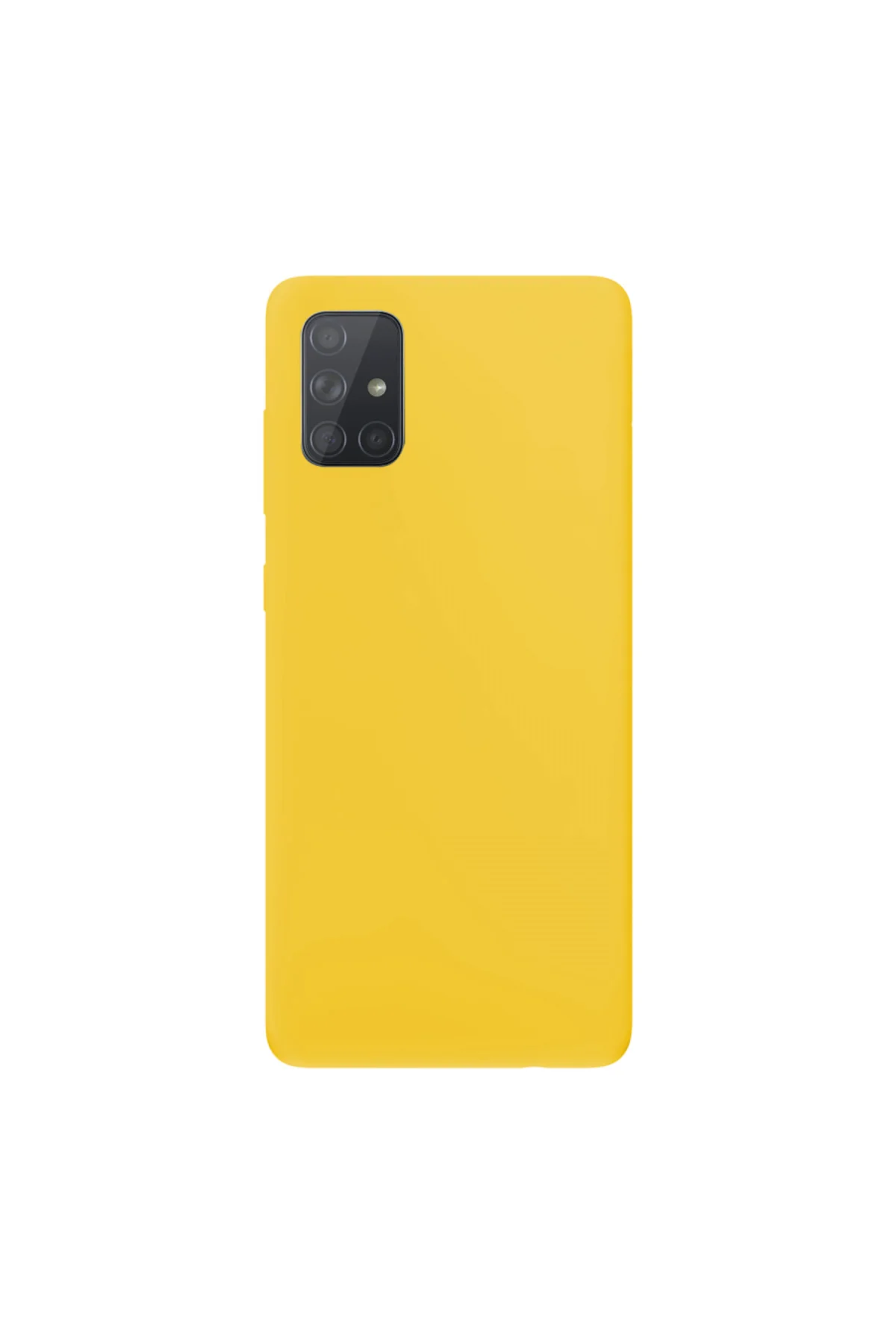 Samsung Galaxy A71 Ince Mat Silikon Kılıf Sarı