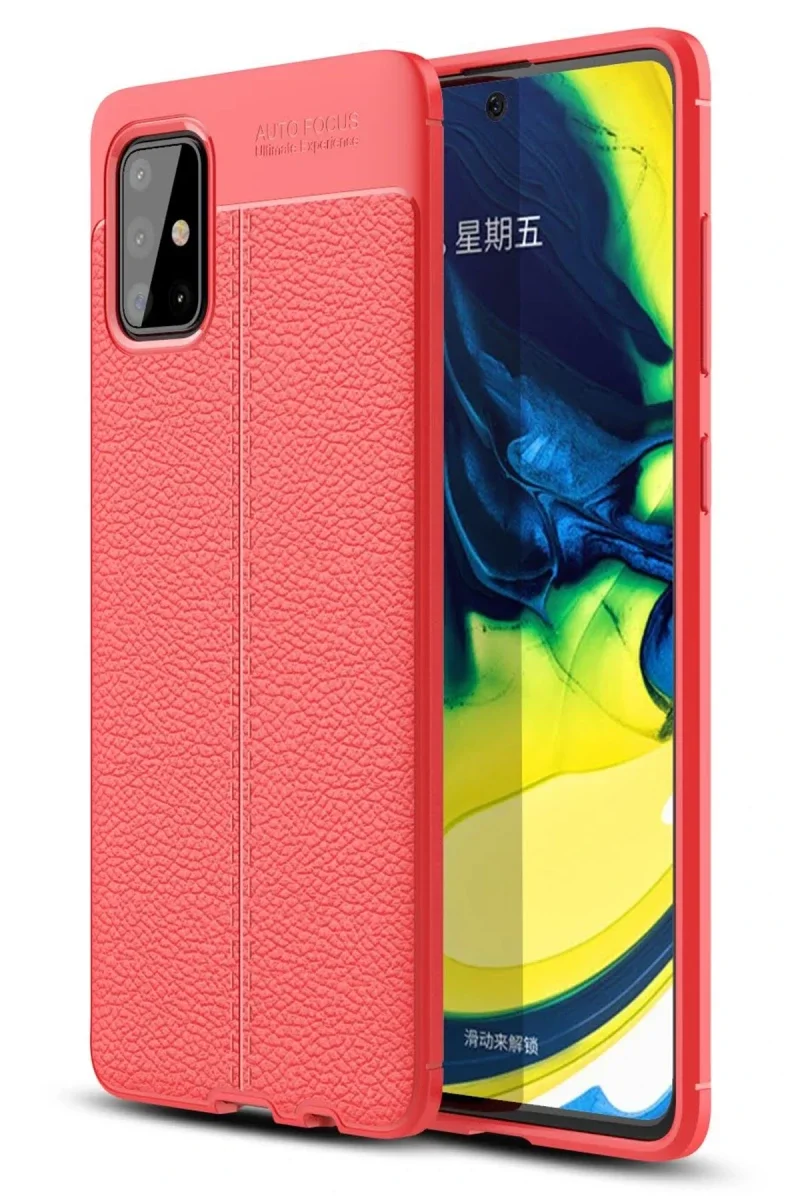 Samsung Galaxy A71 Kılıf Auto Focus Kapak - Kırmızı Samsung Galaxy A71 Kılıf Auto Focus Kapak - Kırmızı