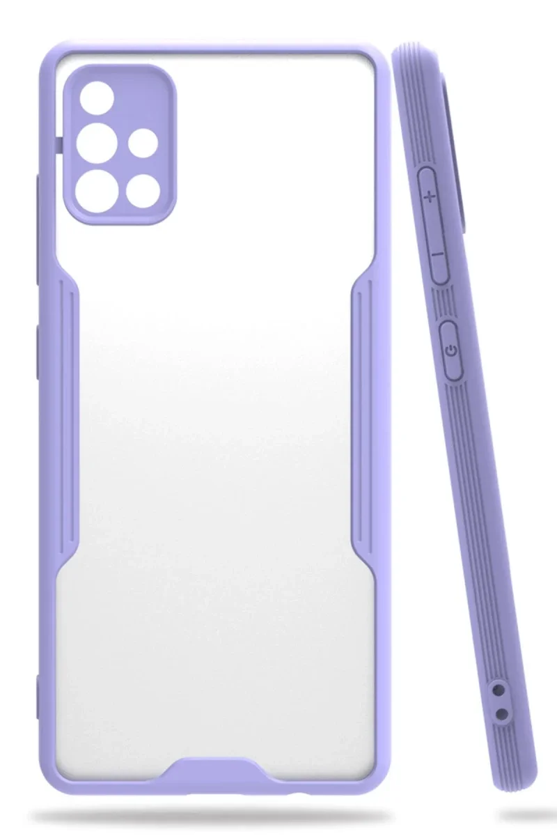 Samsung Galaxy A71 Kılıf Platin Silikon - Lila