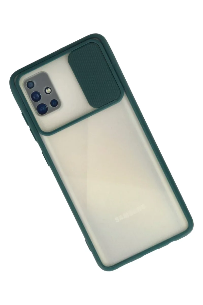 Samsung Galaxy A71 Kılıf Palm Buzlu Kamera Sürgülü Silikon - Yeşil Fiyatı, Yorumları ve Özellikleri