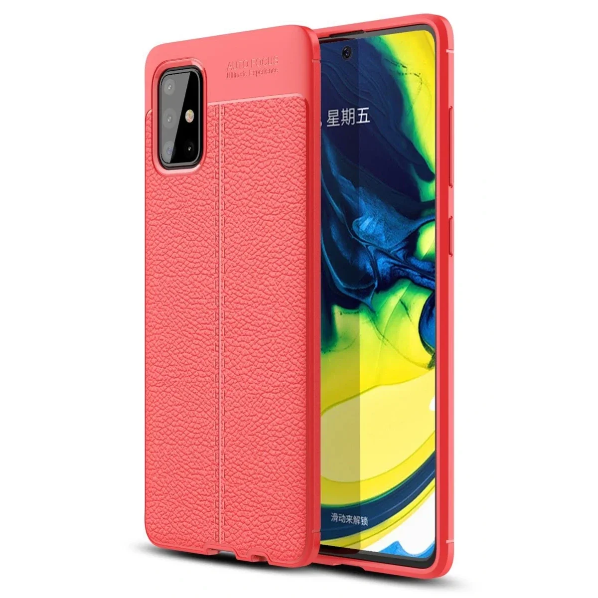 Samsung Galaxy A71 Kılıf Auto Focus Kapak - Kırmızı Samsung Galaxy A71 Kılıf Auto Focus Kapak - Kırmızı
