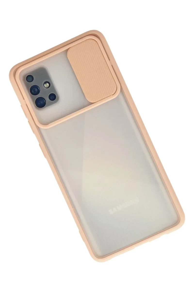 Samsung Galaxy A71 Kılıf Palm Buzlu Kamera Sürgülü Silikon - Pembe Fiyatı, Yorumları ve Özellikleri