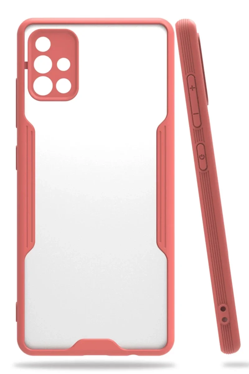 Samsung Galaxy A71 Kılıf Platin Silikon - Pembe
