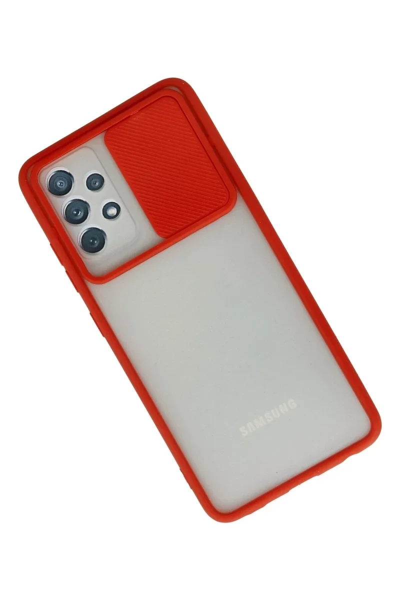 Samsung Galaxy A72 Kılıf Palm Buzlu Kamera Sürgülü Silikon - Kırmızı Fiyatı, Yorumları ve Özellikleri