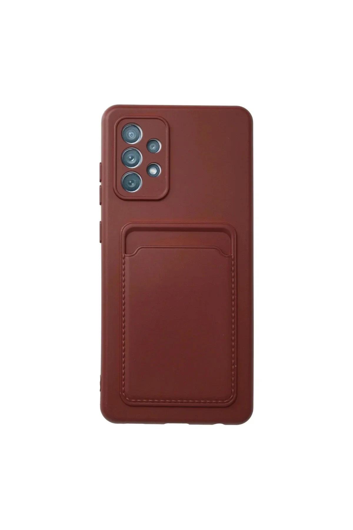 Samsung Galaxy A72 Kılıf Kelvin Kartvizitli Silikon - Bordo Samsung Galaxy A72 Kılıf Kelvin Kartvizitli Silikon - Bordo