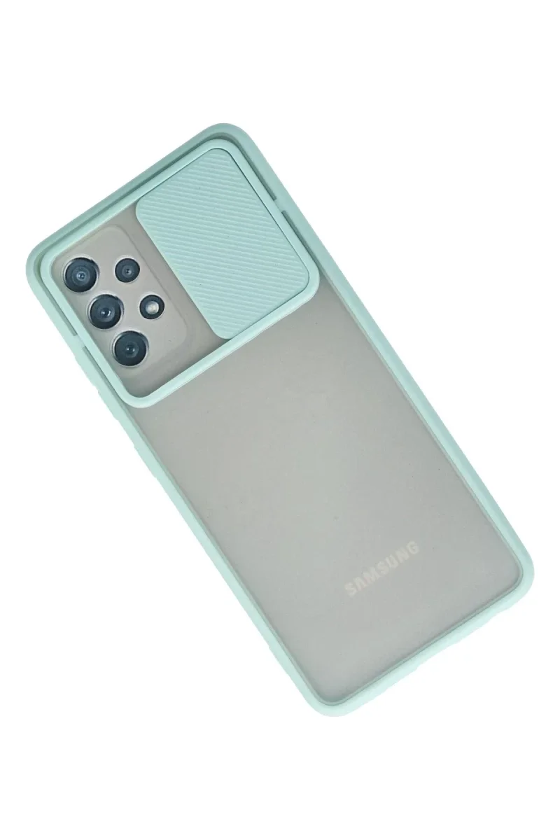 Samsung Galaxy A72 Kılıf Palm Buzlu Kamera Sürgülü Silikon - Turkuaz Fiyatı, Yorumları ve Özellikleri