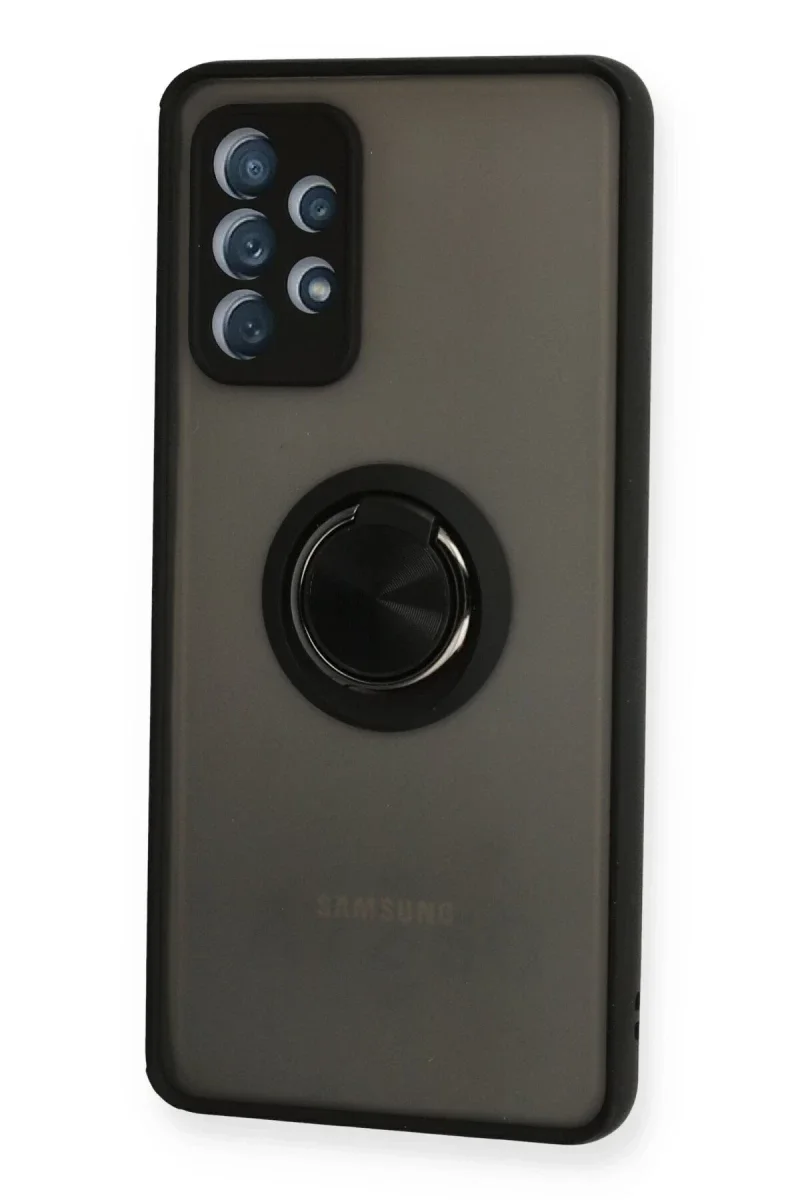 Samsung Galaxy A72 Kılıf Montreal Yüzüklü Silikon Kapak - Siyah Fiyatı, Yorumları ve Özellikleri