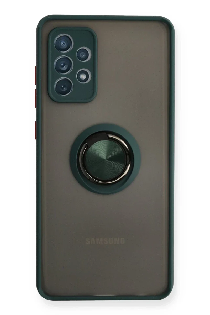Samsung Galaxy A72 Kılıf Montreal Yüzüklü Silikon Kapak - Yeşil Fiyatı, Yorumları ve Özellikleri