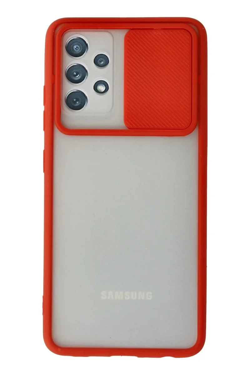 Samsung Galaxy A72 Kılıf Palm Buzlu Kamera Sürgülü Silikon - Kırmızı Fiyatı, Yorumları ve Özellikleri