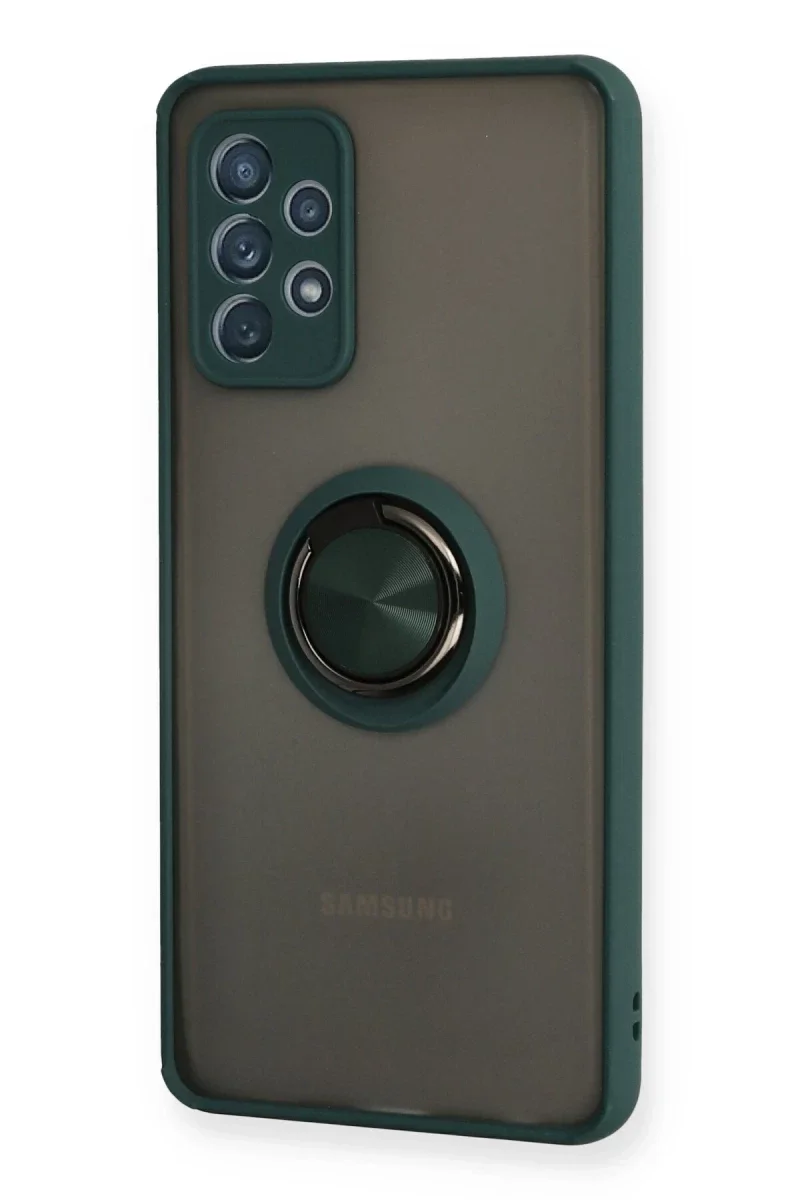 Samsung Galaxy A72 Kılıf Montreal Yüzüklü Silikon Kapak - Yeşil Fiyatı, Yorumları ve Özellikleri
