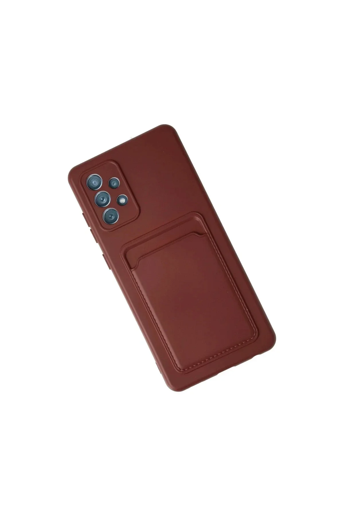 Samsung Galaxy A72 Kılıf Kelvin Kartvizitli Silikon - Bordo Samsung Galaxy A72 Kılıf Kelvin Kartvizitli Silikon - Bordo