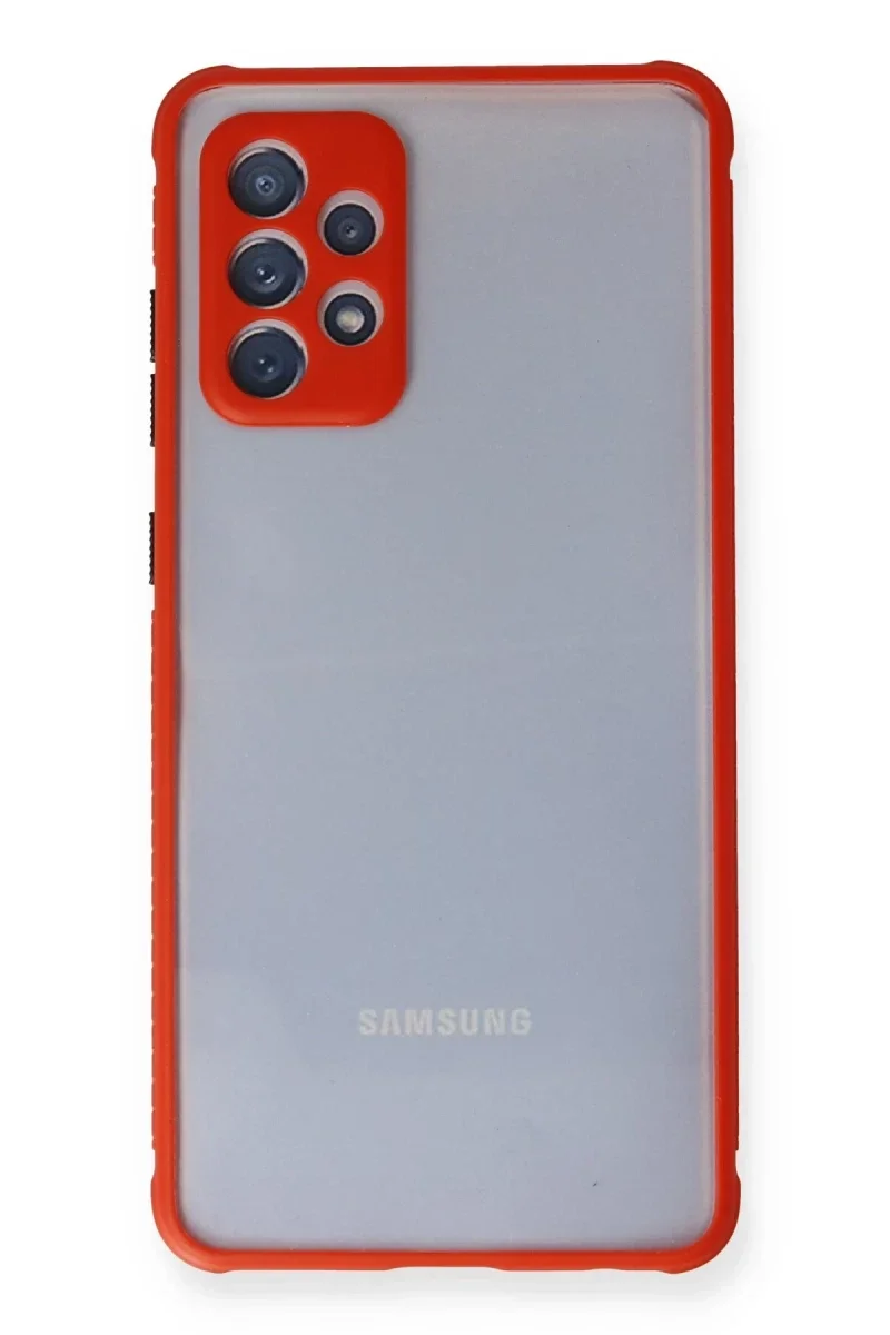Samsung Galaxy A72 Kılıf Miami Şeffaf Silikon - Kırmızı Fiyatı, Yorumları ve Özellikleri