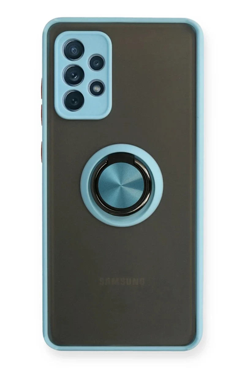Samsung Galaxy A72 Kılıf Montreal Yüzüklü Silikon Kapak - Buz Mavi Fiyatı, Yorumları ve Özellikleri