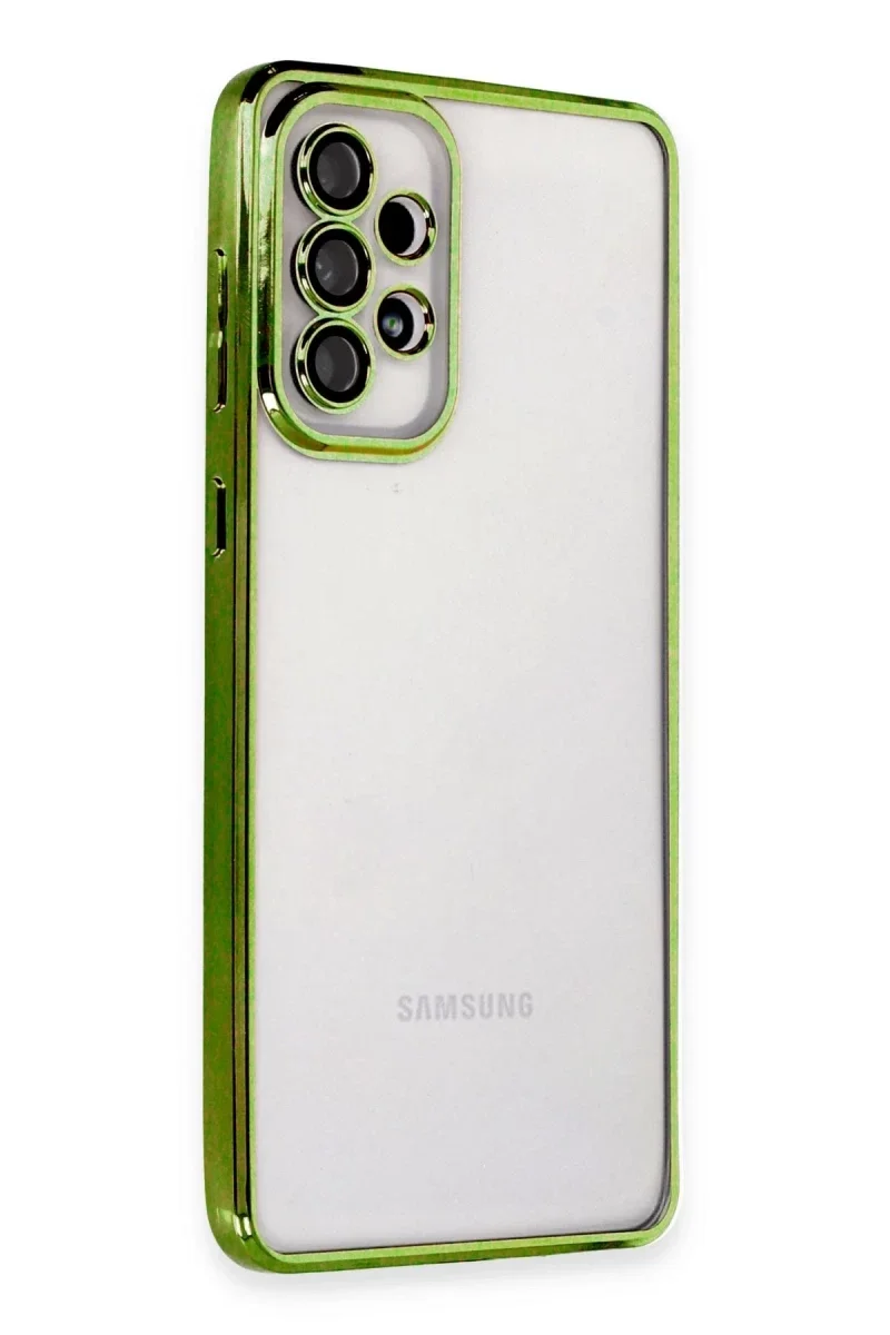 Samsung Galaxy A73 5G Kılıf Razer Lensli Silikon - Yeşil