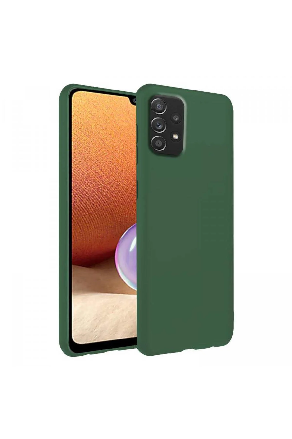 Samsung Galaxy A73 İnce Mat Silikon Kılıf Haki