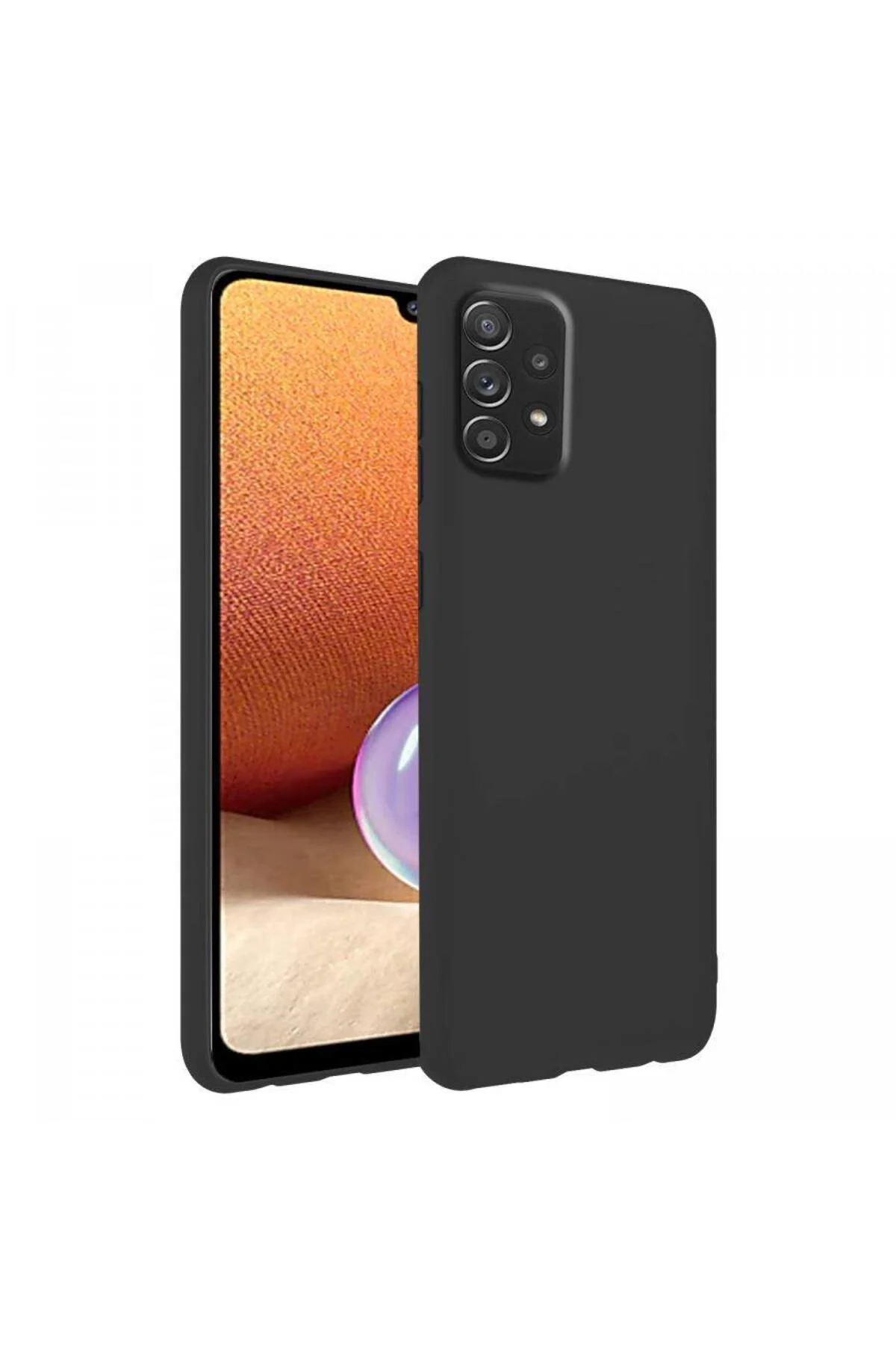 Samsung Galaxy A73 İnce Mat Silikon Kılıf Siyah