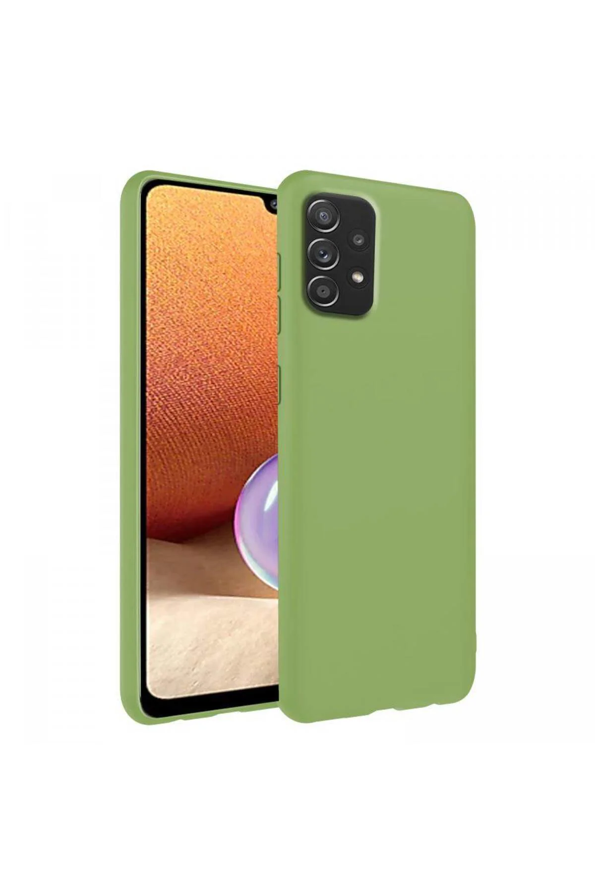 Samsung Galaxy A73 İnce Mat Silikon Kılıf Yeşil