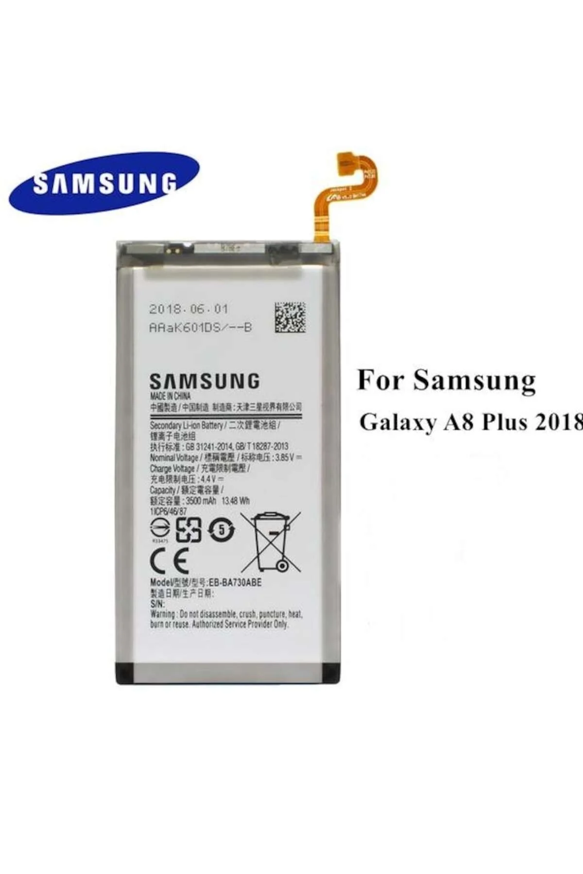 Samsung Galaxy A8 Plus 2018 A730 Batarya Pil Eb-Ba730Abe Samsung Galaxy A8 Plus 2018 A730 Batarya Pil Eb-Ba730Abe
