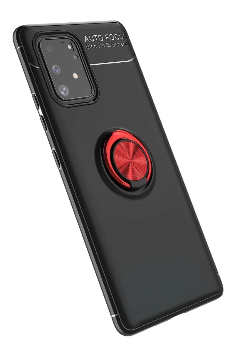 Samsung Galaxy A91 / S10 Lite Kılıf Range Yüzüklü Silikon - Siyah-Kırmızı Fiyatı, Yorumları ve Özellikleri