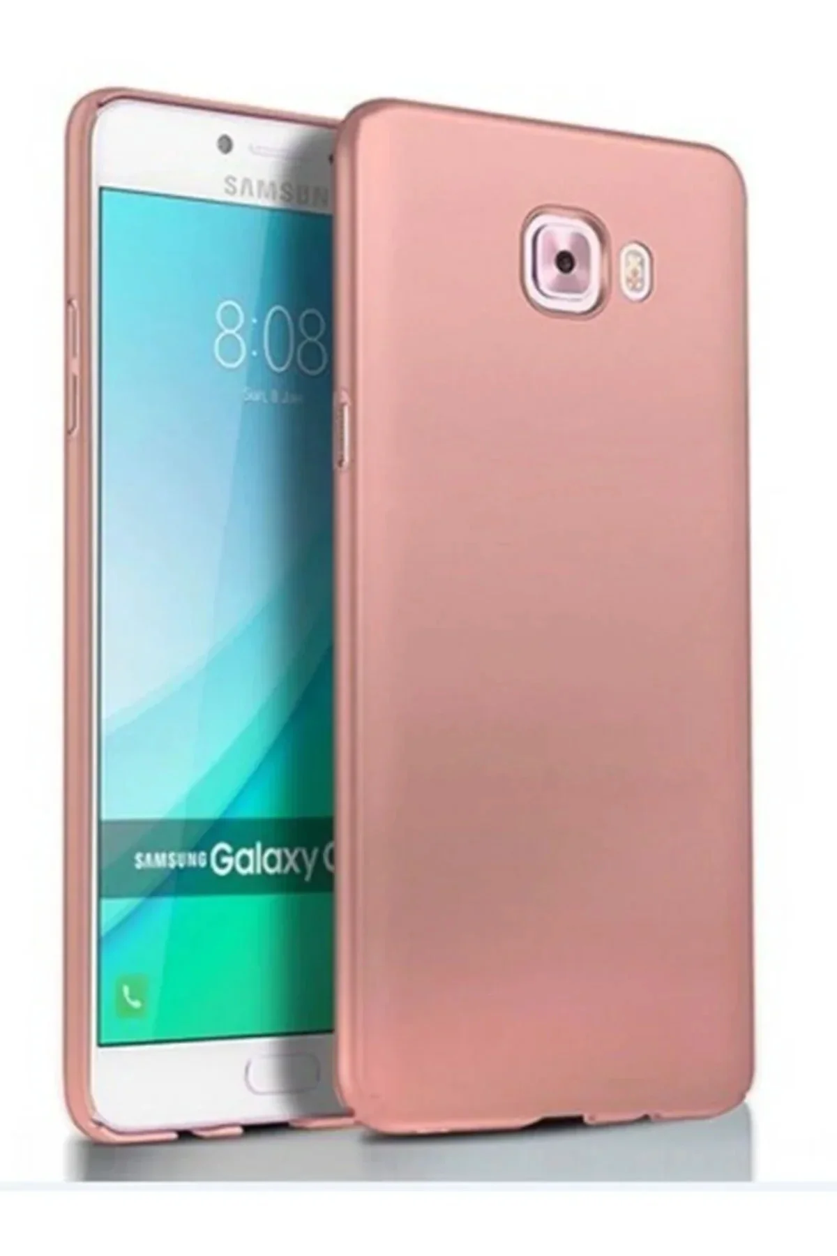 Samsung Galaxy C5 Pro Premium Silikon Kılıf Rose Gold