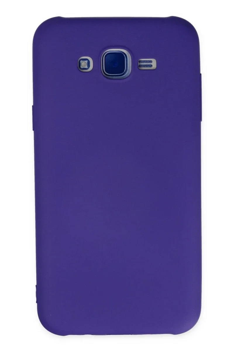 Samsung Galaxy J7 Kılıf Nano içi Kadife Silikon - Mor