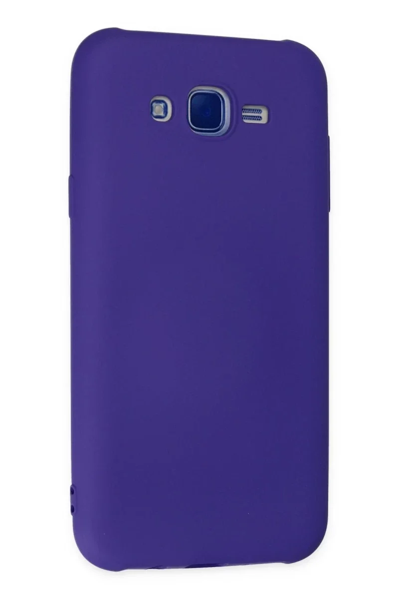 Samsung Galaxy J7 Kılıf Nano içi Kadife Silikon - Mor