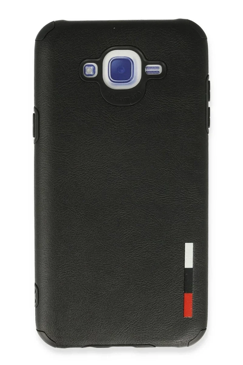 Samsung Galaxy J7 Kılıf Loop Deri Silikon - Siyah Samsung Galaxy J7 Kılıf Loop Deri Silikon - Siyah
