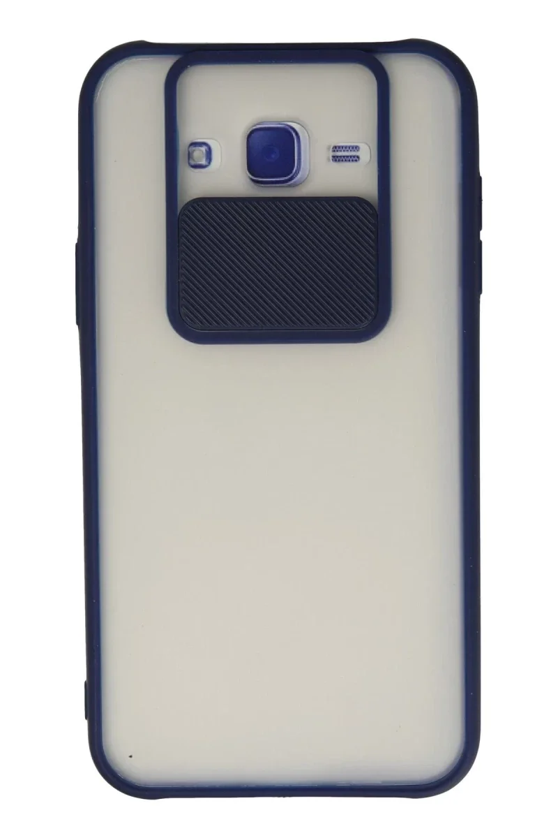 Samsung Galaxy J7 Kılıf Palm Buzlu Kamera Sürgülü Silikon - Lacivert Samsung Galaxy J7 Kılıf Palm Buzlu Kamera Sürgülü Silikon - Lacivert