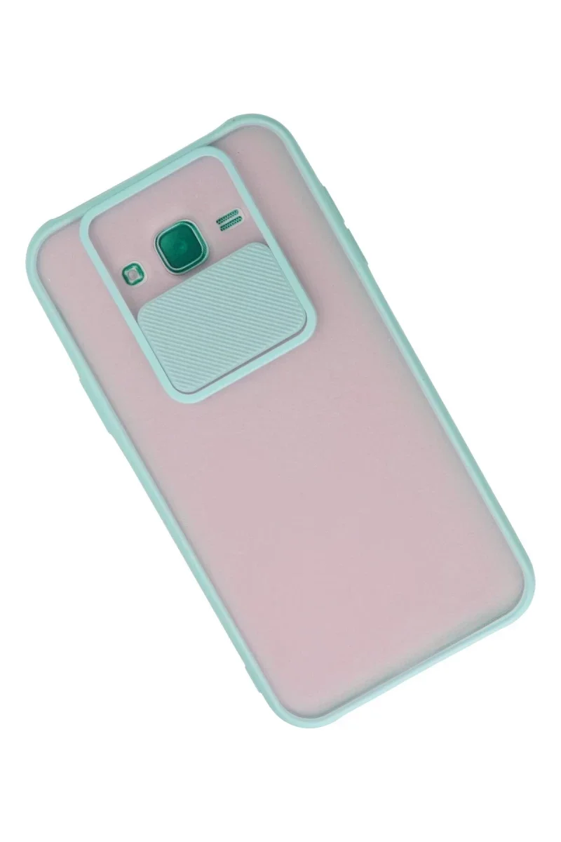 Samsung Galaxy J7 Kılıf Palm Buzlu Kamera Sürgülü Silikon - Turkuaz Samsung Galaxy J7 Kılıf Palm Buzlu Kamera Sürgülü Silikon - Turkuaz