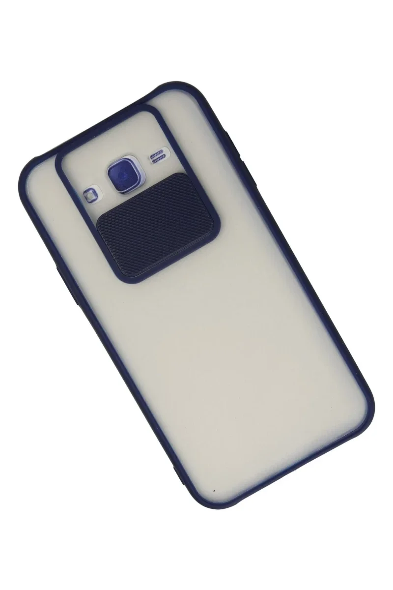 Samsung Galaxy J7 Kılıf Palm Buzlu Kamera Sürgülü Silikon - Lacivert Samsung Galaxy J7 Kılıf Palm Buzlu Kamera Sürgülü Silikon - Lacivert