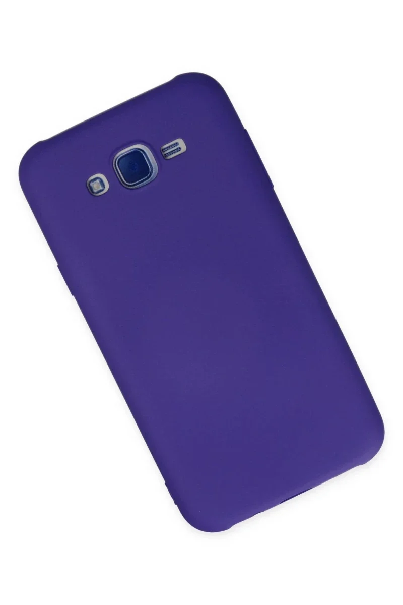 Samsung Galaxy J7 Kılıf Nano içi Kadife Silikon - Mor