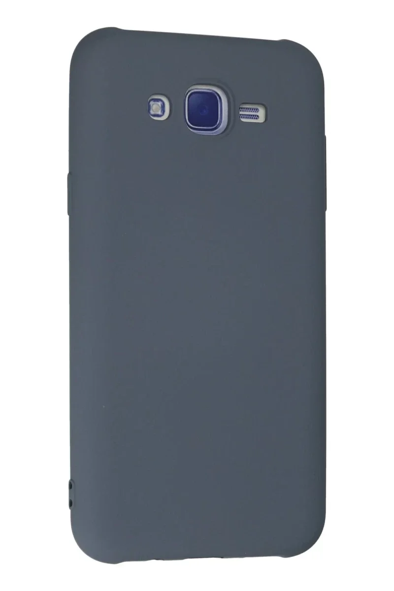 Samsung Galaxy J7 Kılıf Nano içi Kadife Silikon - Gri Samsung Galaxy J7 Kılıf Nano içi Kadife Silikon - Gri