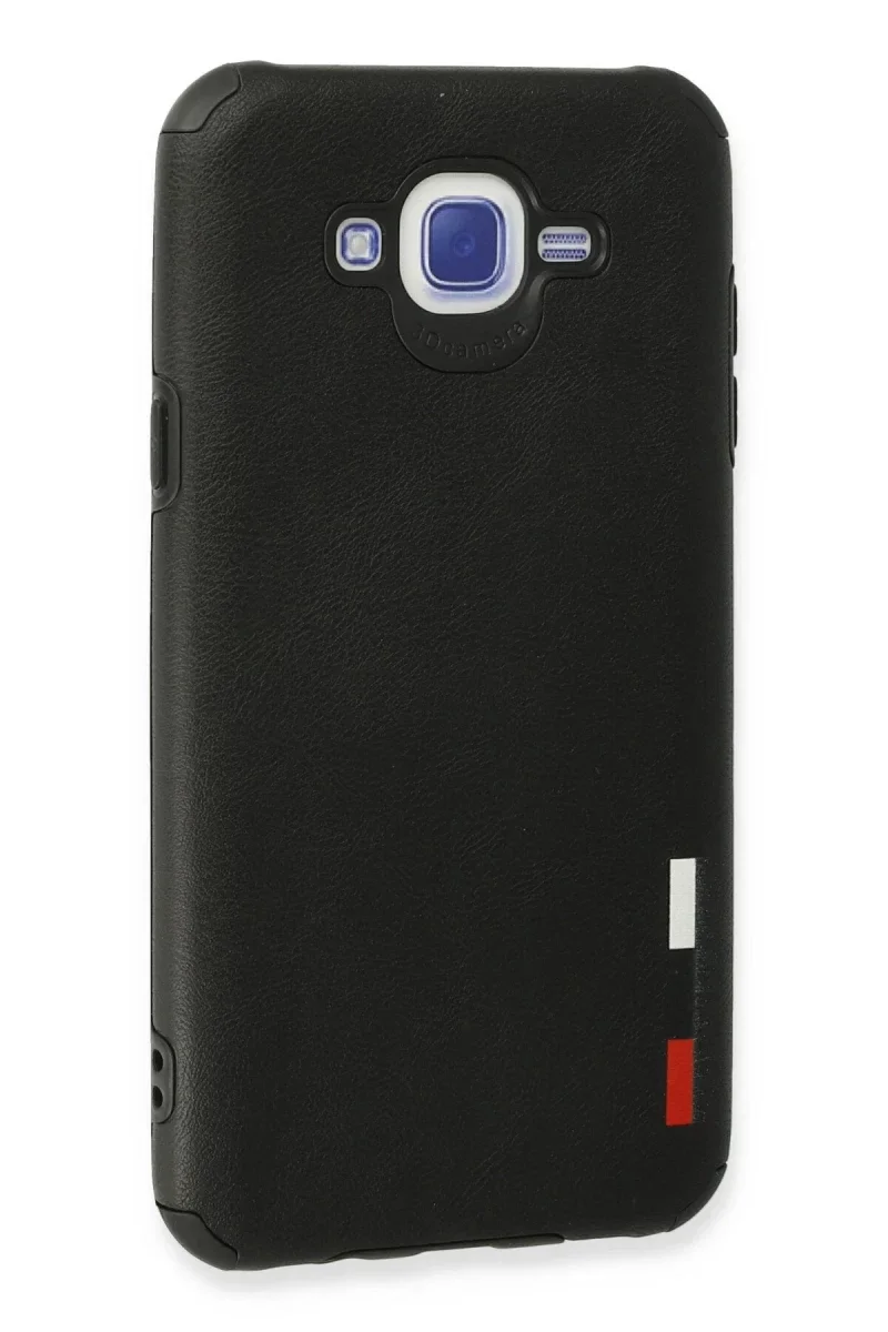 Samsung Galaxy J7 Kılıf Loop Deri Silikon - Siyah Samsung Galaxy J7 Kılıf Loop Deri Silikon - Siyah