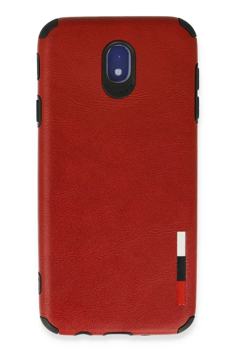 Samsung Galaxy J7 Pro / J730 Kılıf Loop Deri Silikon - Kırmızı Samsung Galaxy J7 Pro / J730 Kılıf Loop Deri Silikon - Kırmızı