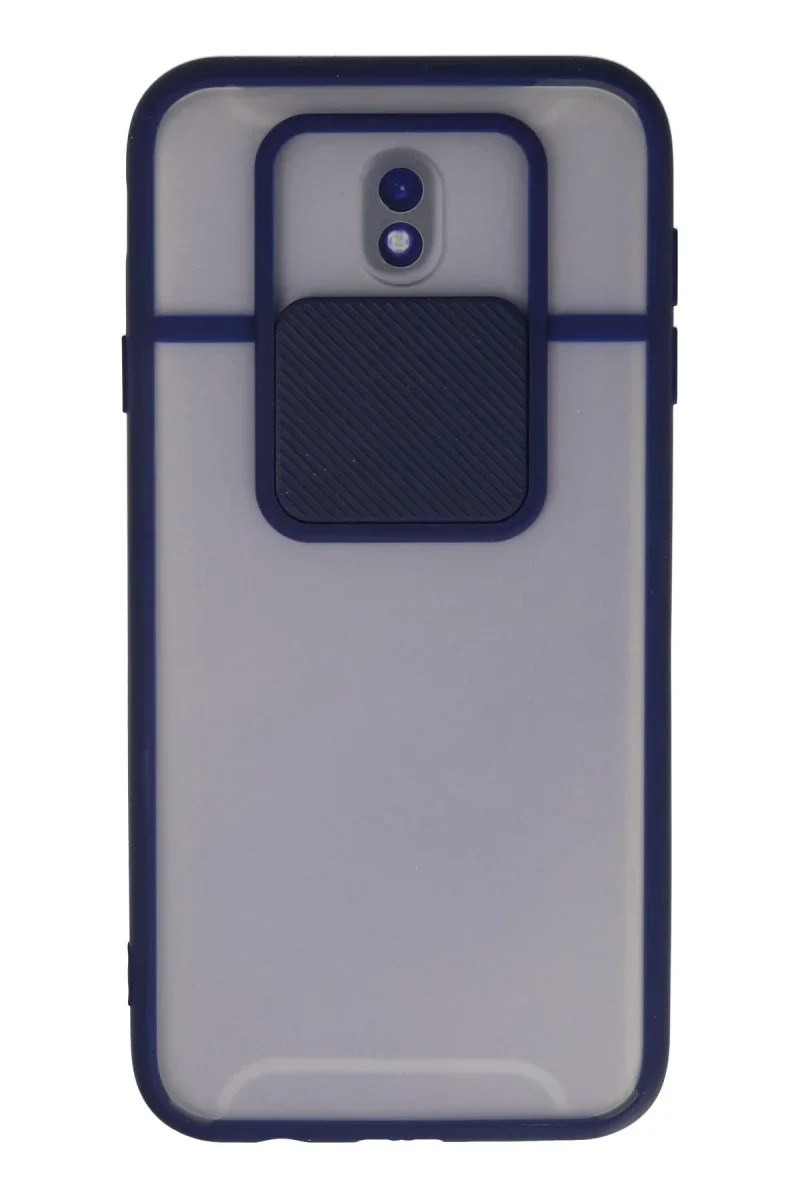 Samsung Galaxy J7 Pro / J730 Kılıf Palm Buzlu Kamera Sürgülü Silikon - Lacivert Samsung Galaxy J7 Pro / J730 Kılıf Palm Buzlu Kamera Sürgülü Silikon - Lacivert