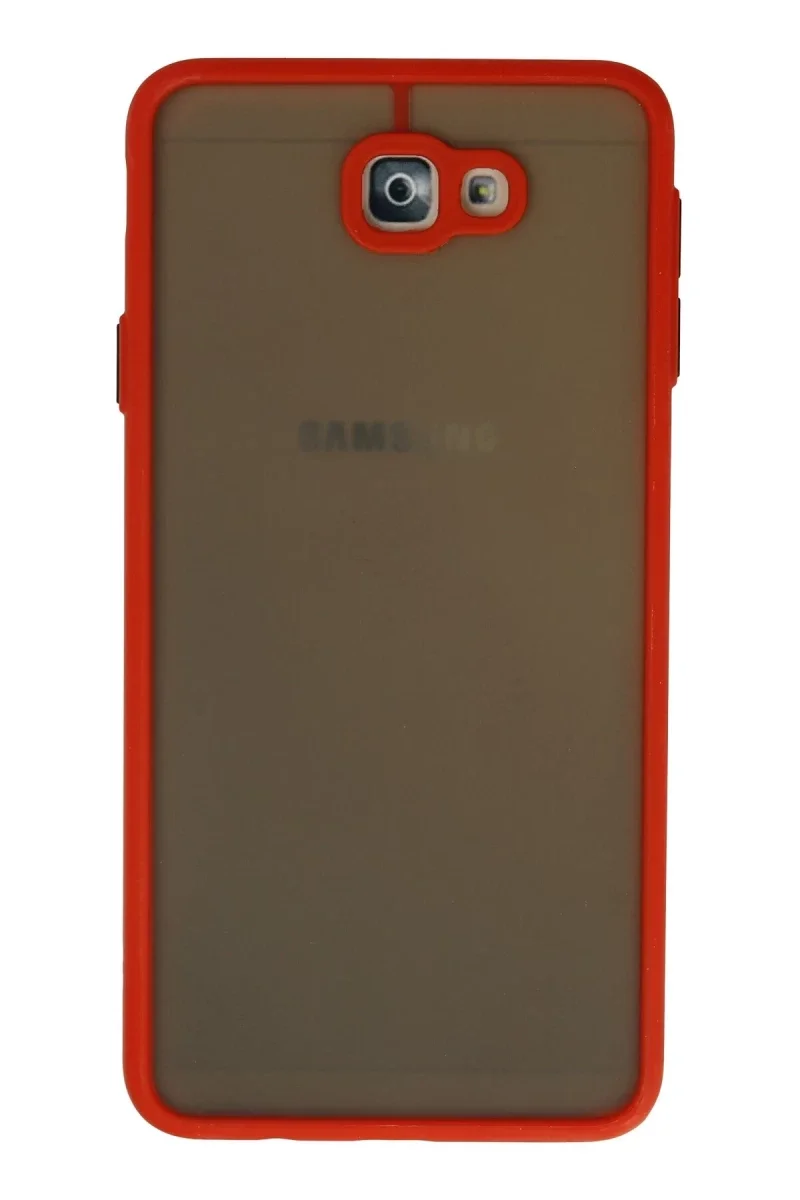 Samsung Galaxy J7 Prime Kılıf Montreal Silikon Kapak - Kırmızı