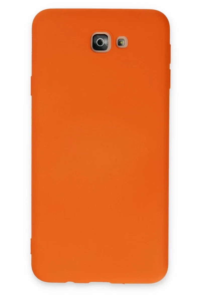 Samsung Galaxy J7 Prime Kılıf Nano içi Kadife Silikon - Turuncu Samsung Galaxy J7 Prime Kılıf Nano içi Kadife Silikon - Turuncu