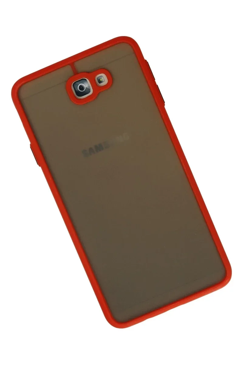 Samsung Galaxy J7 Prime Kılıf Montreal Silikon Kapak - Kırmızı