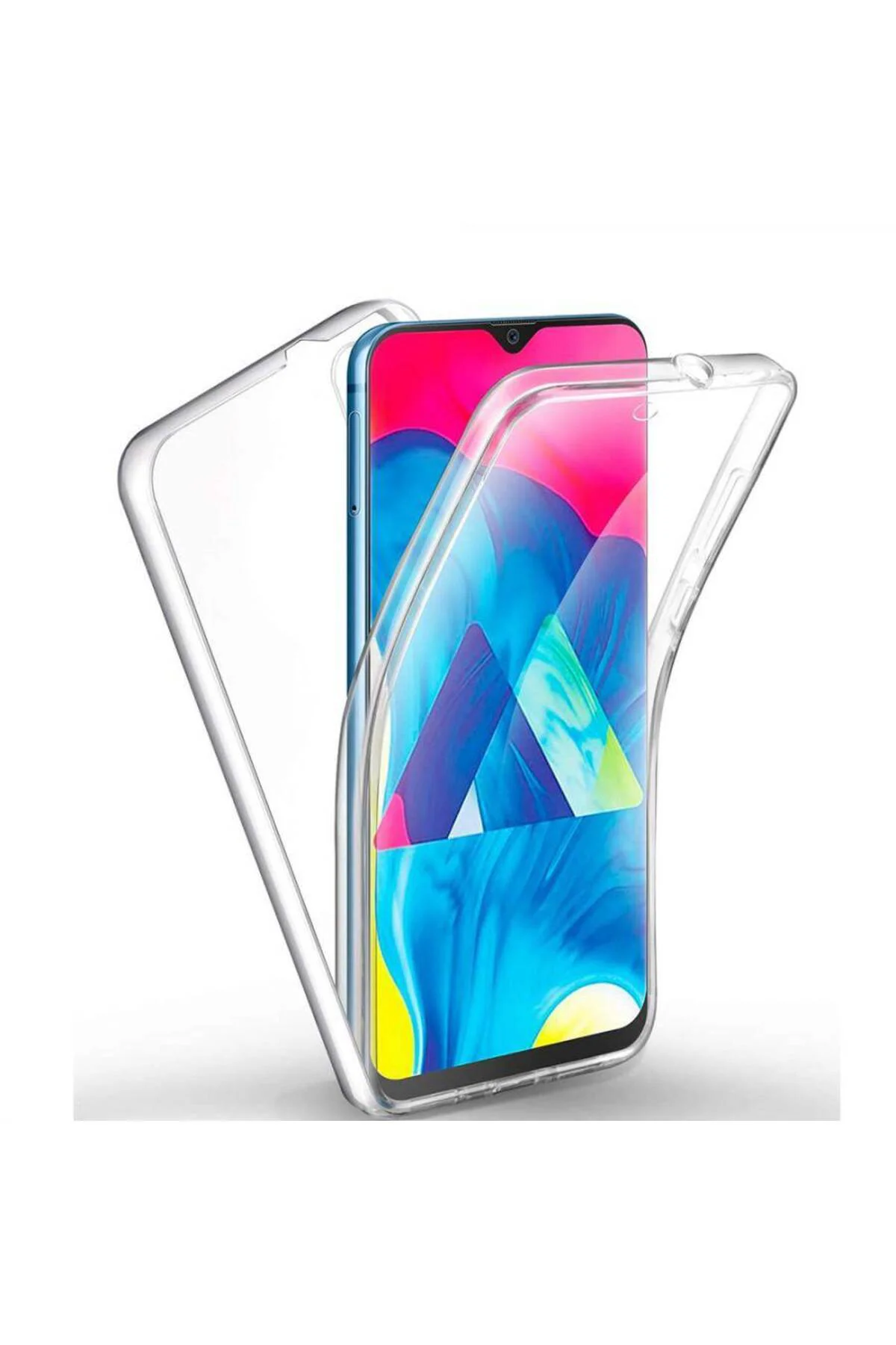 Samsung Galaxy M10 Çift Taraflı Silikon Kılıf Şeffaf