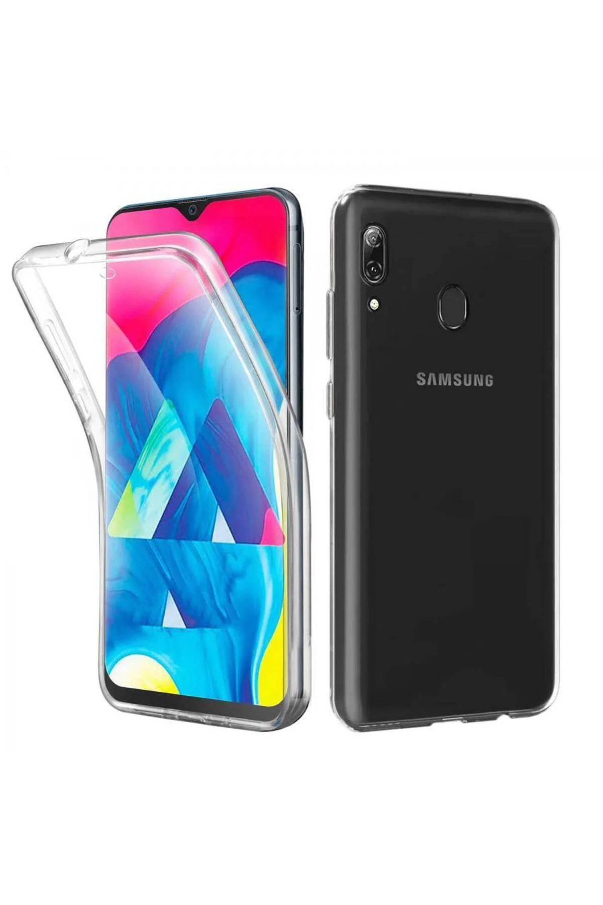 Samsung Galaxy M10 Çift Taraflı Silikon Kılıf Şeffaf