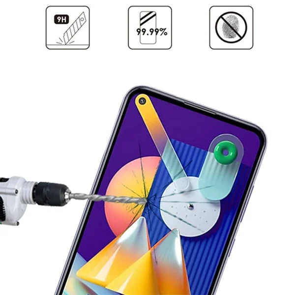 Samsung Galaxy M11 Tam Yapıştırmalı Full Glue 9H Temper Cam Ekran Koruyucu - Çerçeveli Çizilmez Kırılmaz Koruyucu Cam