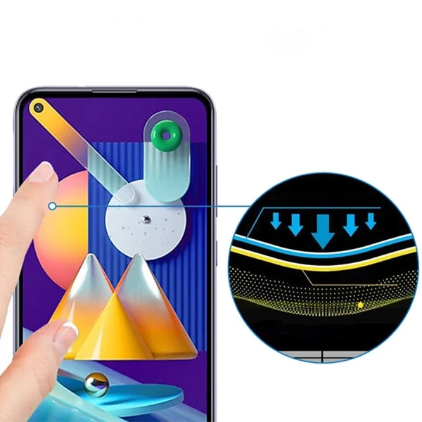 Samsung Galaxy M11 Tam Yapıştırmalı Full Glue 9H Temper Cam Ekran Koruyucu - Çerçeveli Çizilmez Kırılmaz Koruyucu Cam